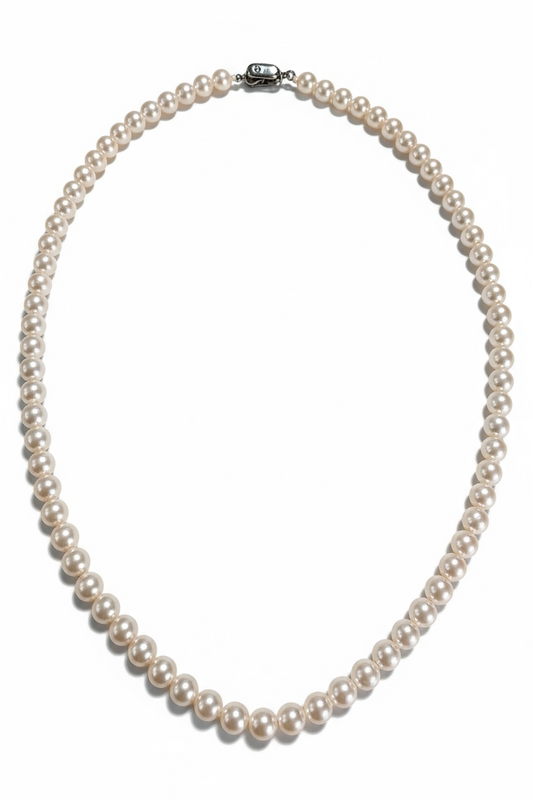 Collana Perle Rosa Sfumate - Eleganza Moderna in Vetro e Acciaio Inox
