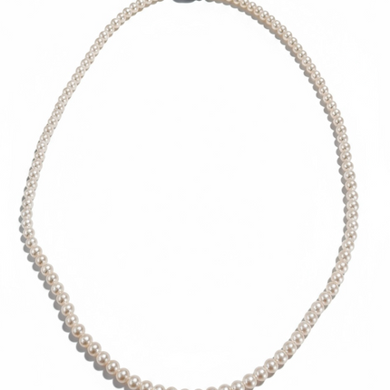 Collana Donna Shelly Perle Vetro Rosa Chiusura Magnetica Zirconi 2 Misure