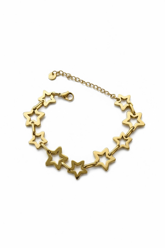 Bracciale Donna Stelle Acciaio Inox - Oro e Bicolore