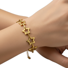Bracciale Donna Acciaio Stelle Oro Silver Bicolore Regolabile