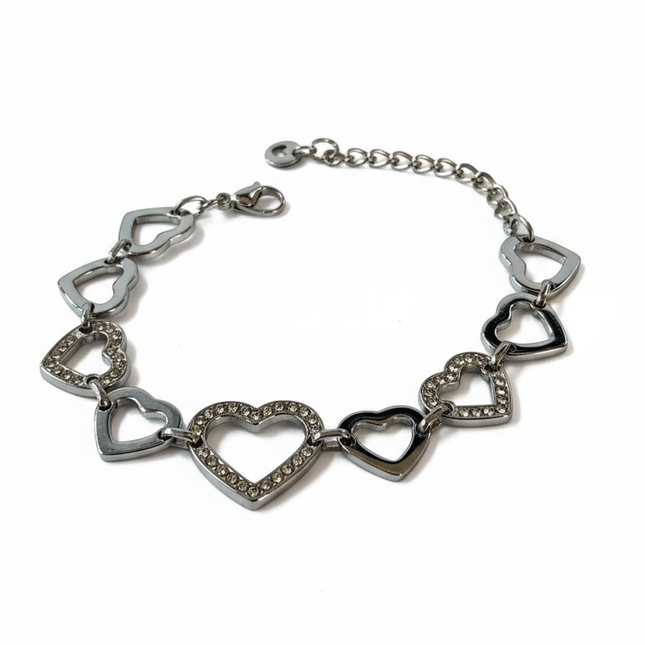 Moda Bracciale in acciaio inossidabile fascino italiano donne gioielli elastico elastico | IT Moda Bracciale in acciaio inossidabile fascino italiano donne gioielli elastico elastico | IT