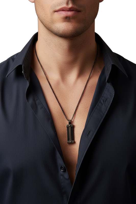 NUOVO 2Jewels Collana Uomo Acciaio Nero IP Design Moderno Dark Elegante