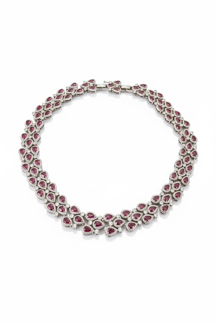 Boho Collana Girocollo Con Fiore Rosa 3D E Foglia Dorata – Gioiello Romantico Vintage Per Donna