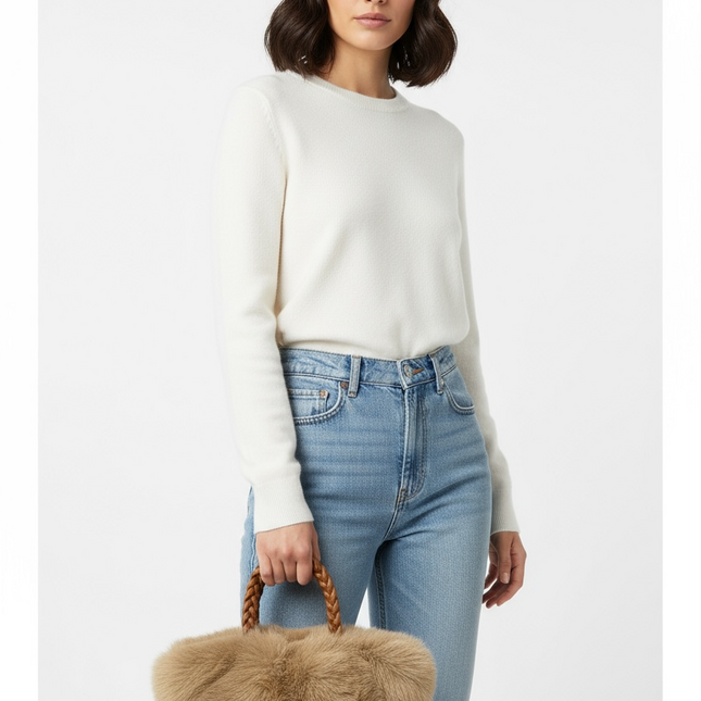 Borsa Donna Maxfly Sintetico Marrone Manici Intrecciati Tracolla DW27kakhi