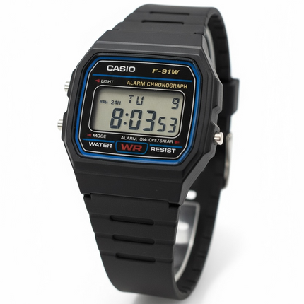 Orologio Casio F-91W digitale uomo retro vintage resistente acqua classico iconico
