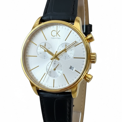 Orologio Uomo Calvin Klein K2G275C6 Acciaio Quadrante Argento Swiss Made