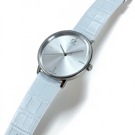 Orologio Donna Calvin Klein K2Y2X1K6 Acciaio Cinturino Bianco Swiss Made