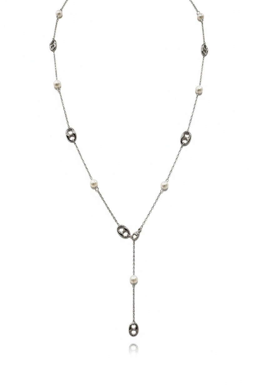 NUOVO Collana Donna Acciaio 316L Anallergico Design Moderno Elegante