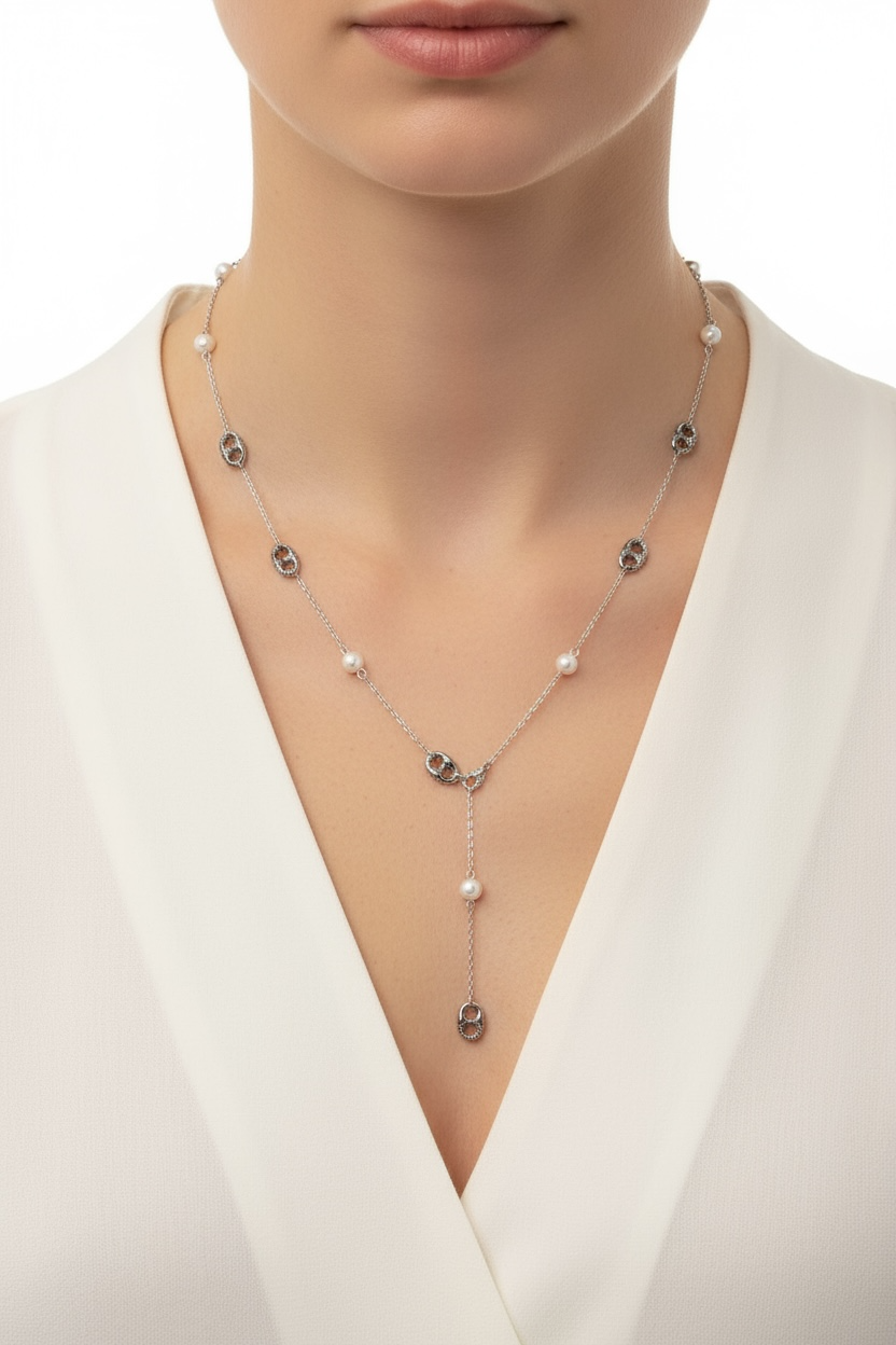 NUOVO Collana Donna Acciaio 316L Anallergico Design Moderno Elegante