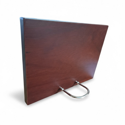 Targa Anniversario 50° Matrimonio Argento Legno Mogano 13x9 cm Nozze Oro