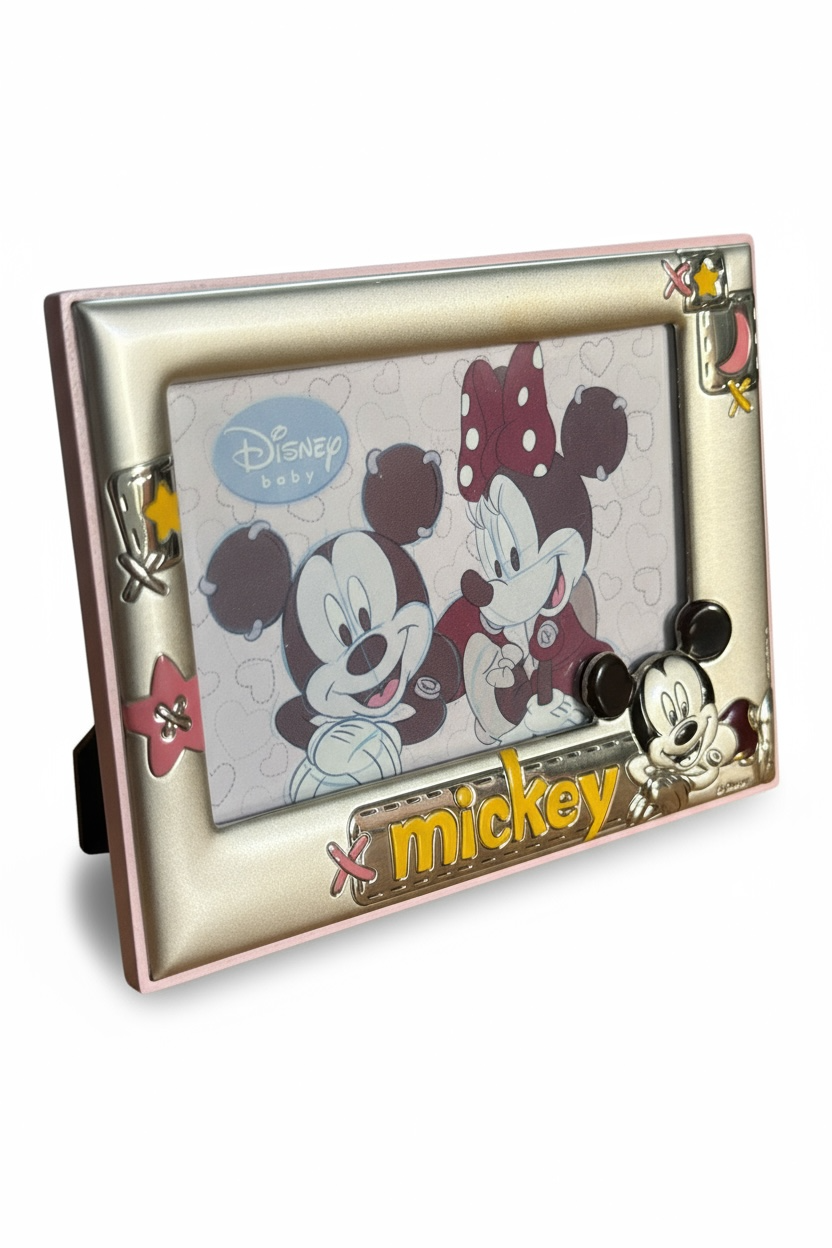 NUOVO Cornice Portafoto Disney Rosa 6x9 cm Idea Regalo Bambini Cameretta