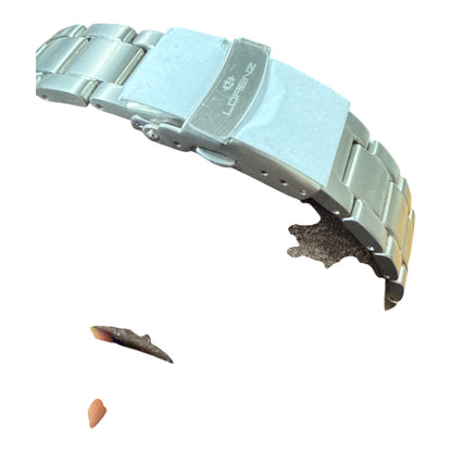 NUOVO Lorenz Orologio Uomo Diver Full Titanium 10ATM Ghiera Blu Vetro Zaffiro