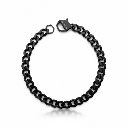 Bracciale Uomo Acciaio Catena Groumette Nero Bikkembergs 21cm SKIB04BB