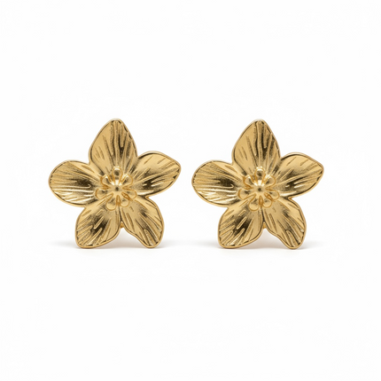 Orecchini Donna Shelly Fiore Stud Acciaio Inox Anallergici Gold Silver
