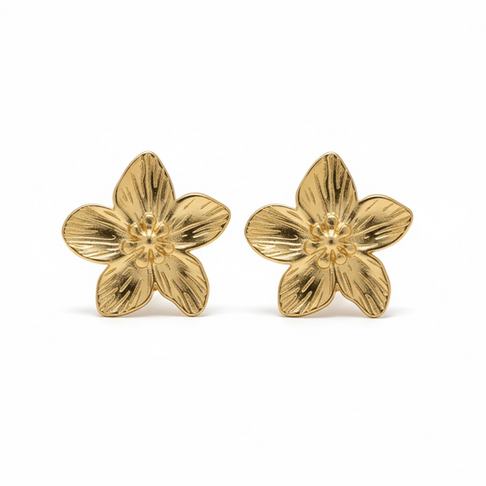 NUOVO Orecchini Donna Fiore Stud Silver Gold Eleganti Fashion Gioielli Trend