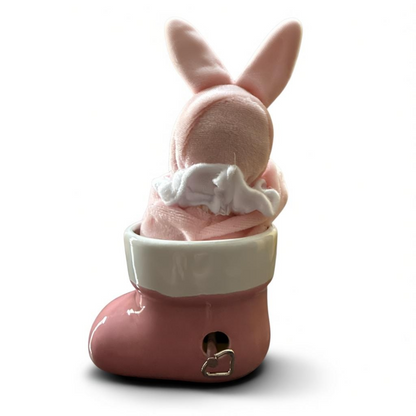 Nuovo Valenti Carillon Bimbi Scarpetta Musicale Ceramica Azzurro Rosa