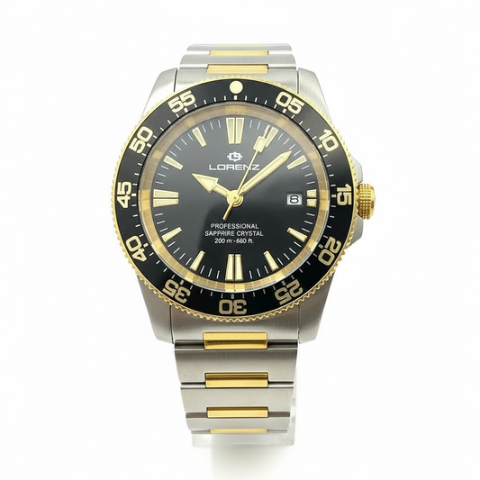 Orologio Automatico Lorenz Shark 4 Acciaio Bicolore 200m Ref. 030229DD