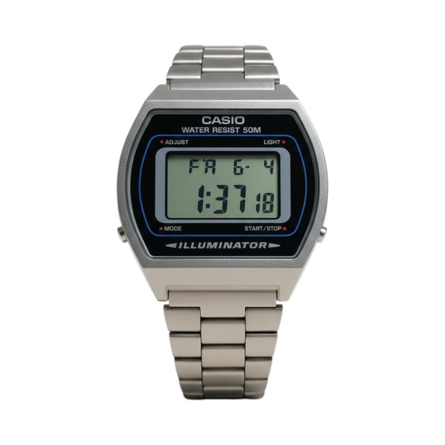 Orologio Uomo Casio B640WD-1AVEF Digitale Acciaio Retro Illuminator 5ATM