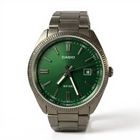 Orologio Uomo Casio MTP-1302-3AVEF Acciaio Quadrante Verde Analogico Data 5ATM
