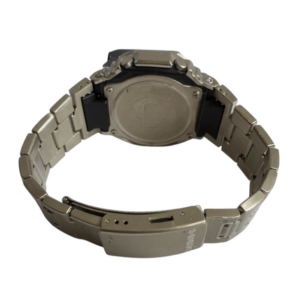 Orologio Uomo Casio G-Shock Acciaio Analogico Digitale Quadrante Blu WR 200m