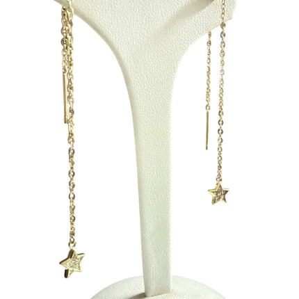 Orecchini Donna Liu Jo Pendenti Acciaio Dorato Stella Eleganti