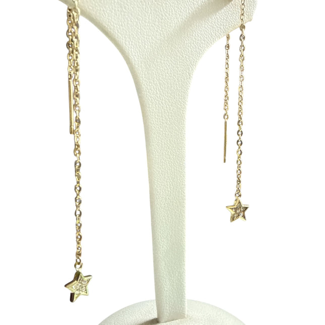 Orecchini Donna Liu Jo Pendenti Acciaio Dorato Stella Eleganti