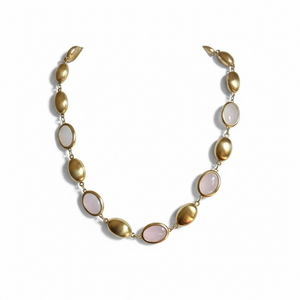 Collana Girocollo Donna Shelly Acciaio Strass Colorati 45cm Blu Rosa Verde