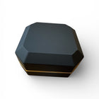 Astuccio Porta Bracciale LED Luce Interna Esagonale Oro 10x10x5cm Blu Nero