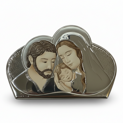 Sacra Famiglia Atelier Argento Bilaminato 7x11cm Bomboniera Matrimonio