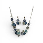 Set Collana Orecchini Donna Shelly Fiori Margherite 3D Strass Acciaio Anallergico