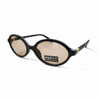 Occhiali da Sole Donna MaxAir Neri Ovali UV400 Lenti Beige Dettaglio Oro