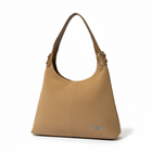 Borsa Donna Coveri Collection Hobo Taupe Ecopelle Tracolla Regolabile 32x28cm