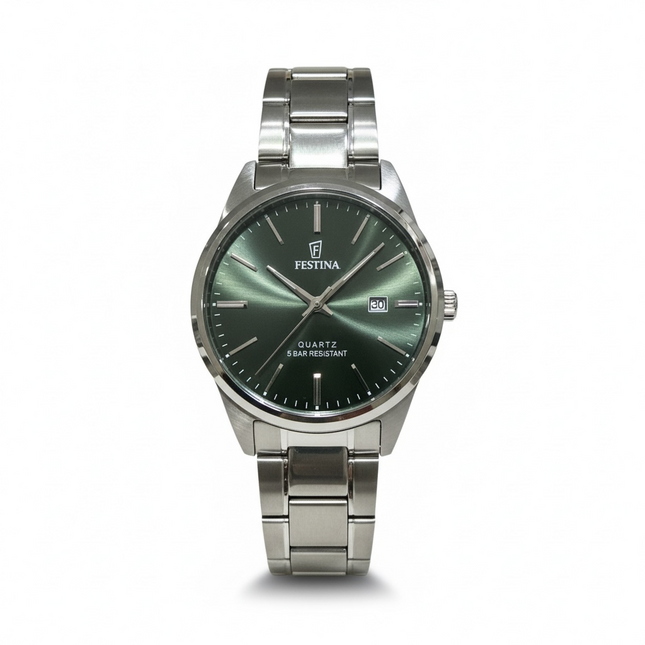 Orologio Uomo Festina F20530 Acciaio Quarzo Quadrante Verde 43mm 5ATM
