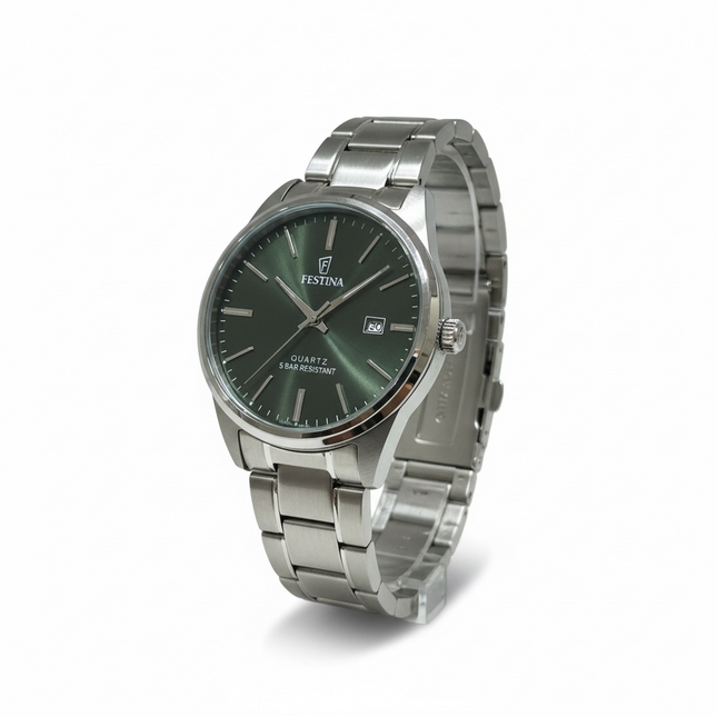 Orologio Uomo Festina F20530 Acciaio Quarzo Quadrante Verde 43mm 5ATM