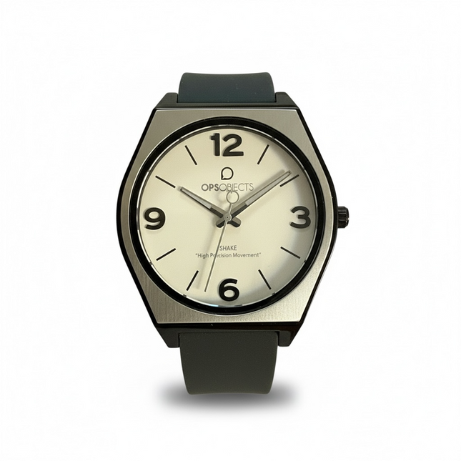 Orologio Unisex Opsobjects SHAPE Resina Silicone Bianco 43mm 5ATM