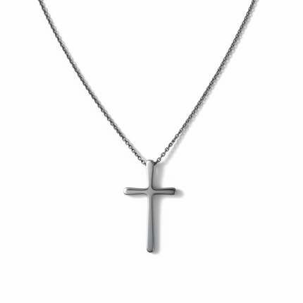 Collana Shelly Acciaio 316L Croce Ciondolo Ipoallergenica Oro Argento