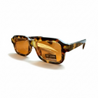 Occhiali da sole unisex tartarugati UV400 lenti ambrate stile retrò moda