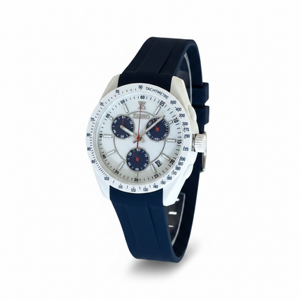 Orologio Uomo Zzero Cronografo Sun Moon Tachymetre Cinturino Silicone 10 Colori