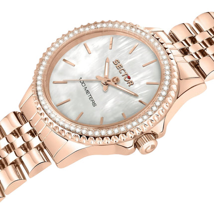 Orologio Donna Sector 230 R3253161537 Acciaio Rosa Gold 32mm Quarzo 100M