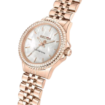 Orologio Donna Sector 230 R3253161537 Acciaio Rosa Gold 32mm Quarzo 100M