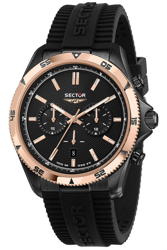 Orologio da polso SECTOR 650 Cronografo Quarzo Nero Silicone