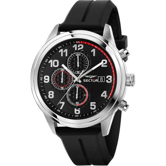 Orologio Uomo SECTOR Serie 670  Cronografo Silicone Nero Sub