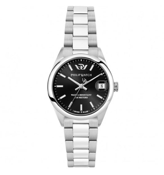 Philip Watch Caribe Orologio Al Quarzo In Acciaio Per Donna Con Data 31mm