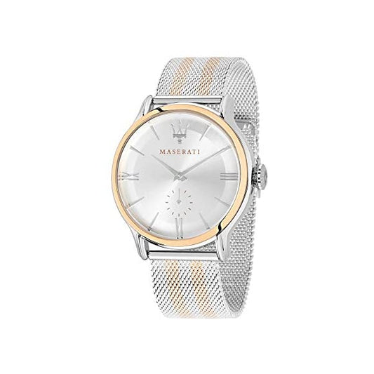 Orologio da Uomo Maserati Epoca R8853118005 Quadrante Argento, Bracciale in Acciaio