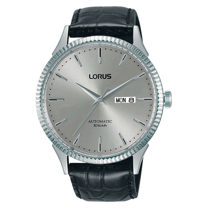 Lorus By Seiko Orologio Automatico In Acciaio Bracciale In Pelle Day Date