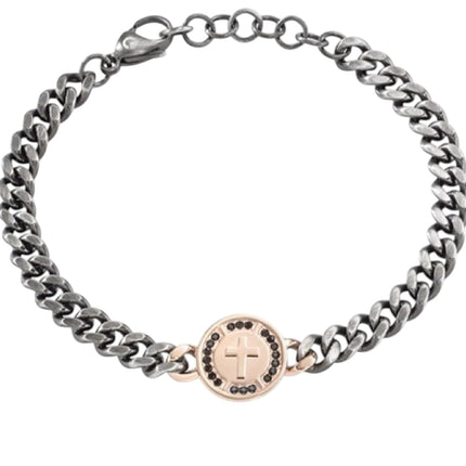 Bracciale Uomo Sector Strong Acciaio Anticato PVD Rosé 22cm SAIJ02