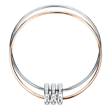 Bracciale Donna Morellato Cerchi SAKM83 Acciaio Bicolore Cristalli