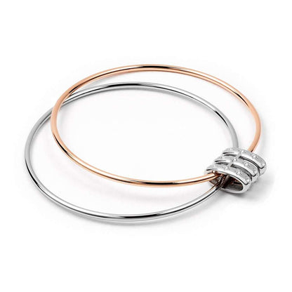 Morellato Bracciale donna Rigido in Acciaio Bicolore per Donna Con Cristalli SAKM83