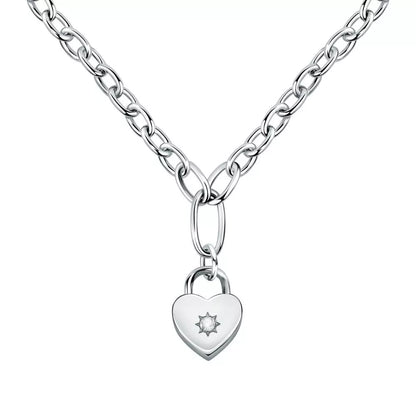Morellato Collana In Acciaio Donna Pendente Cuore Lucchetto