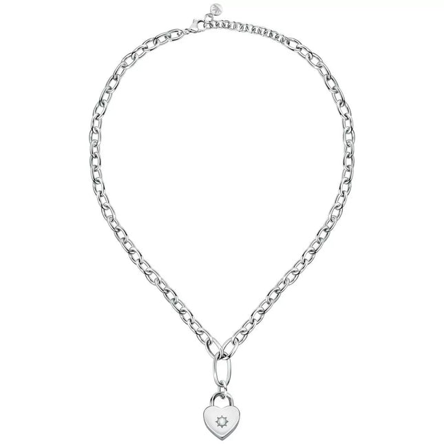 Collana Donna Morellato Abbraccio SAUB04 Acciaio Cuore Lucchetto